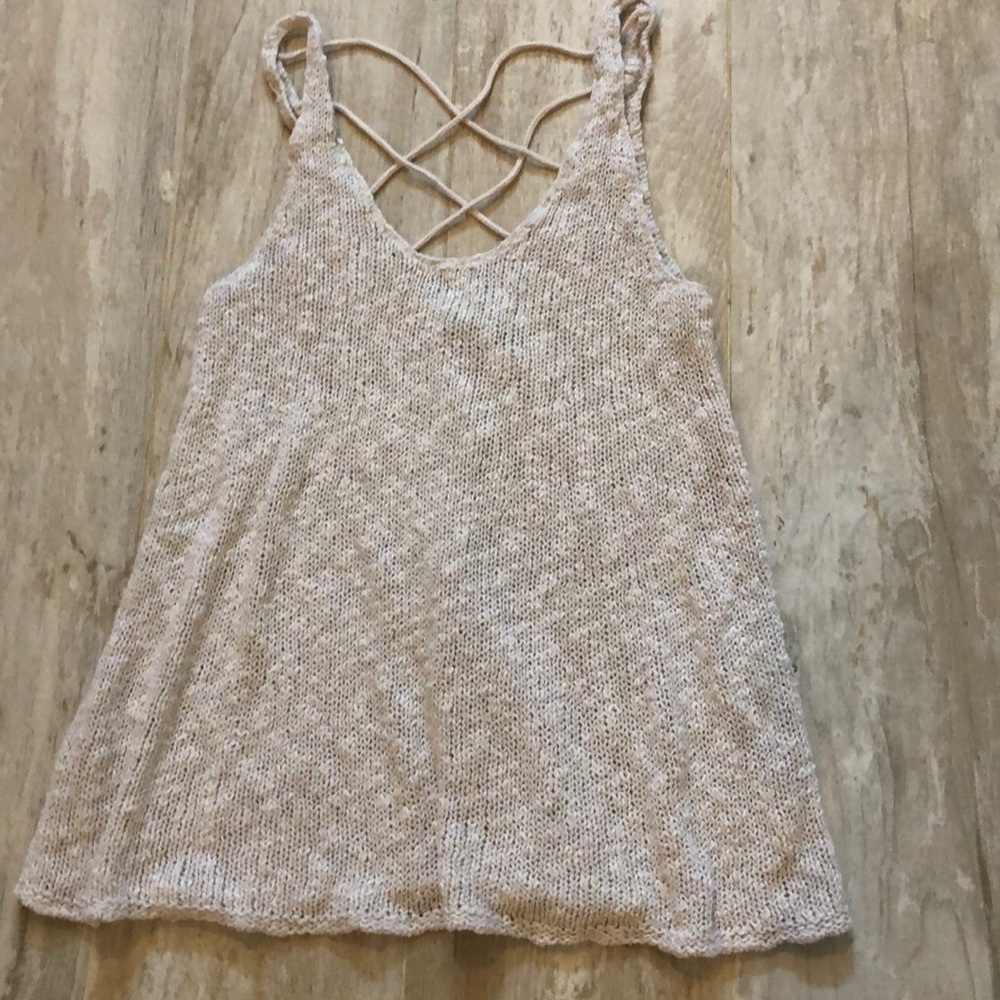 american eagle knit tank with strappy back